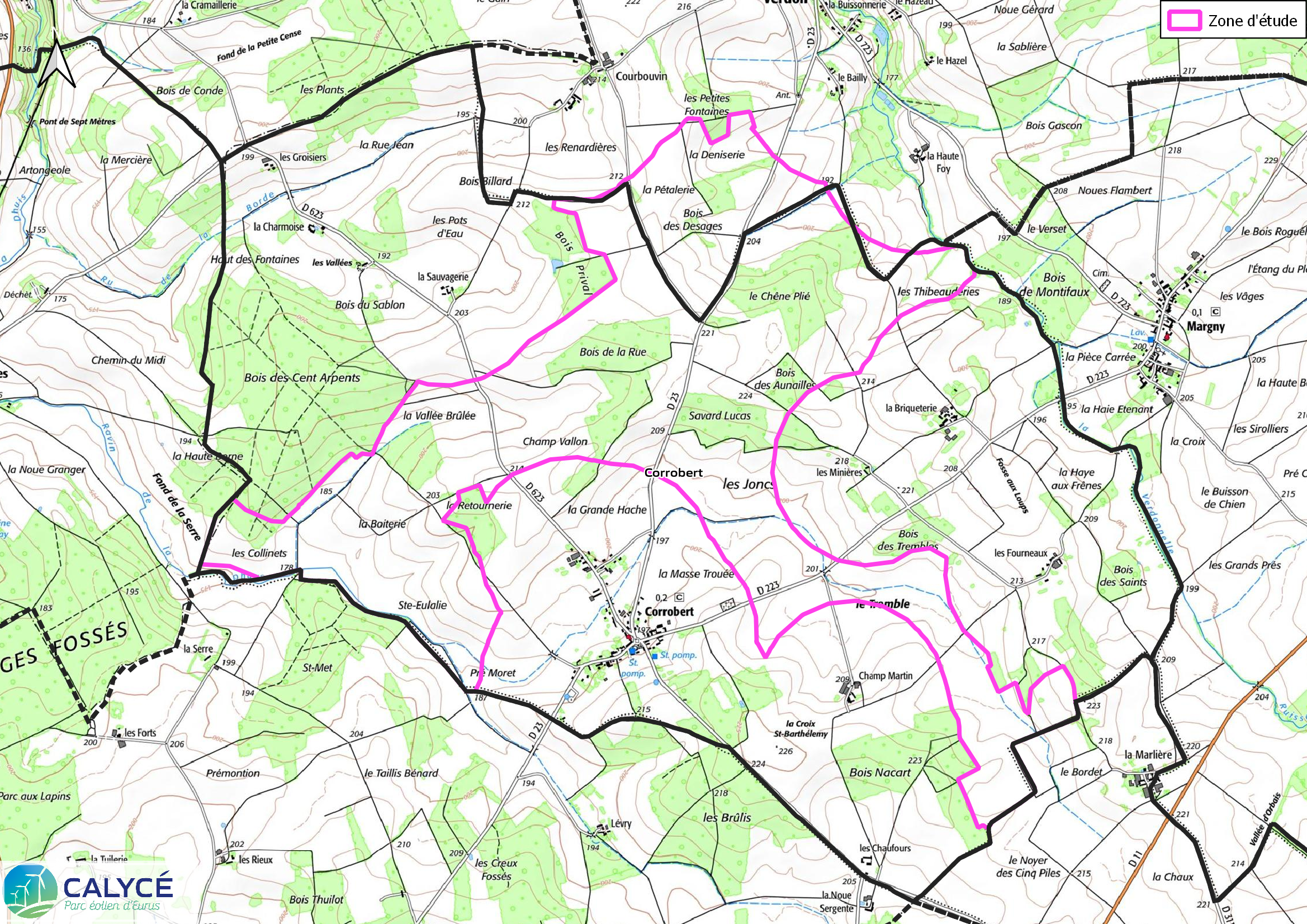 Projet Eurus - Vue sur carte